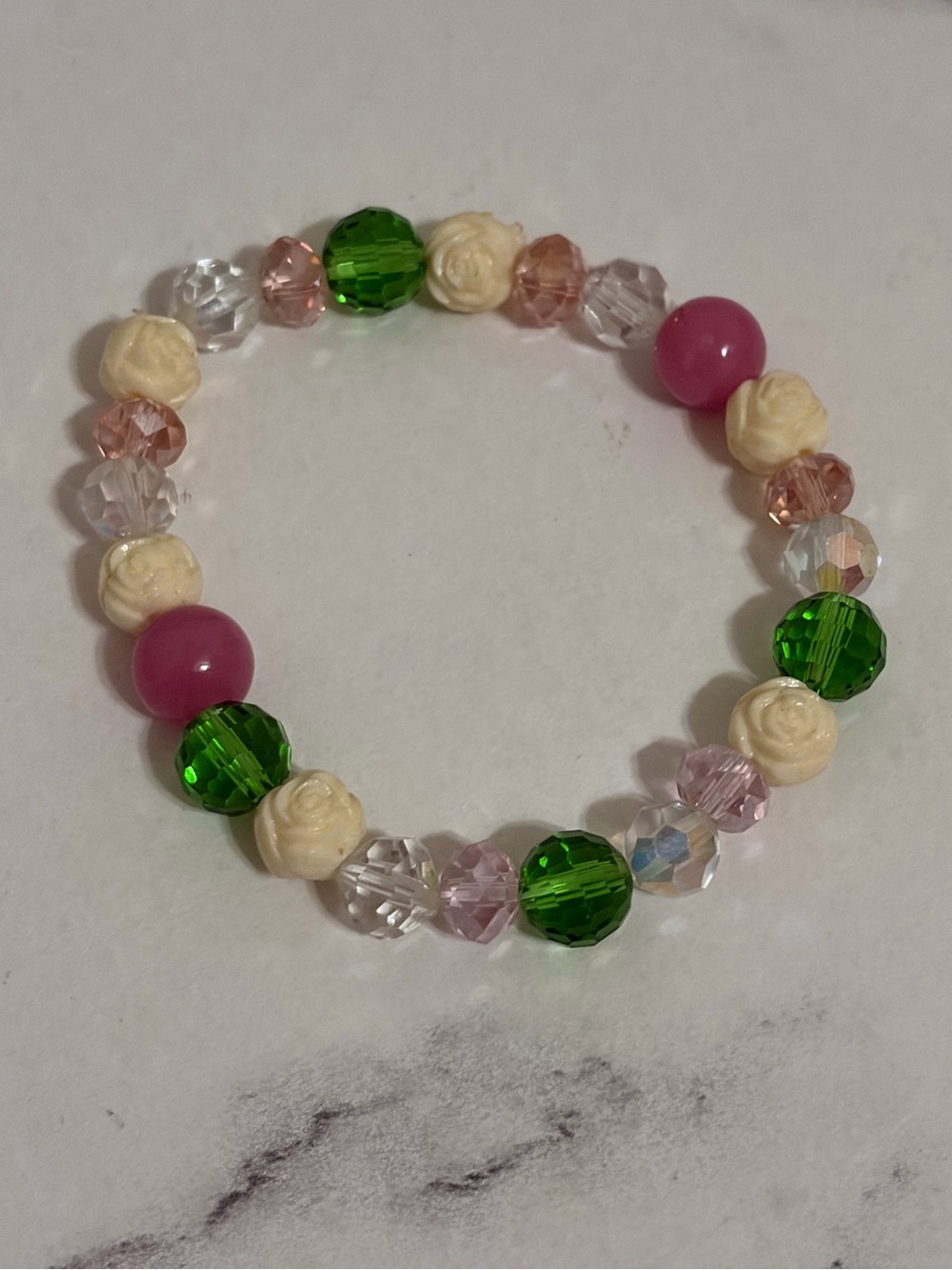 Spring Rose Garden Stretch Bracelet
